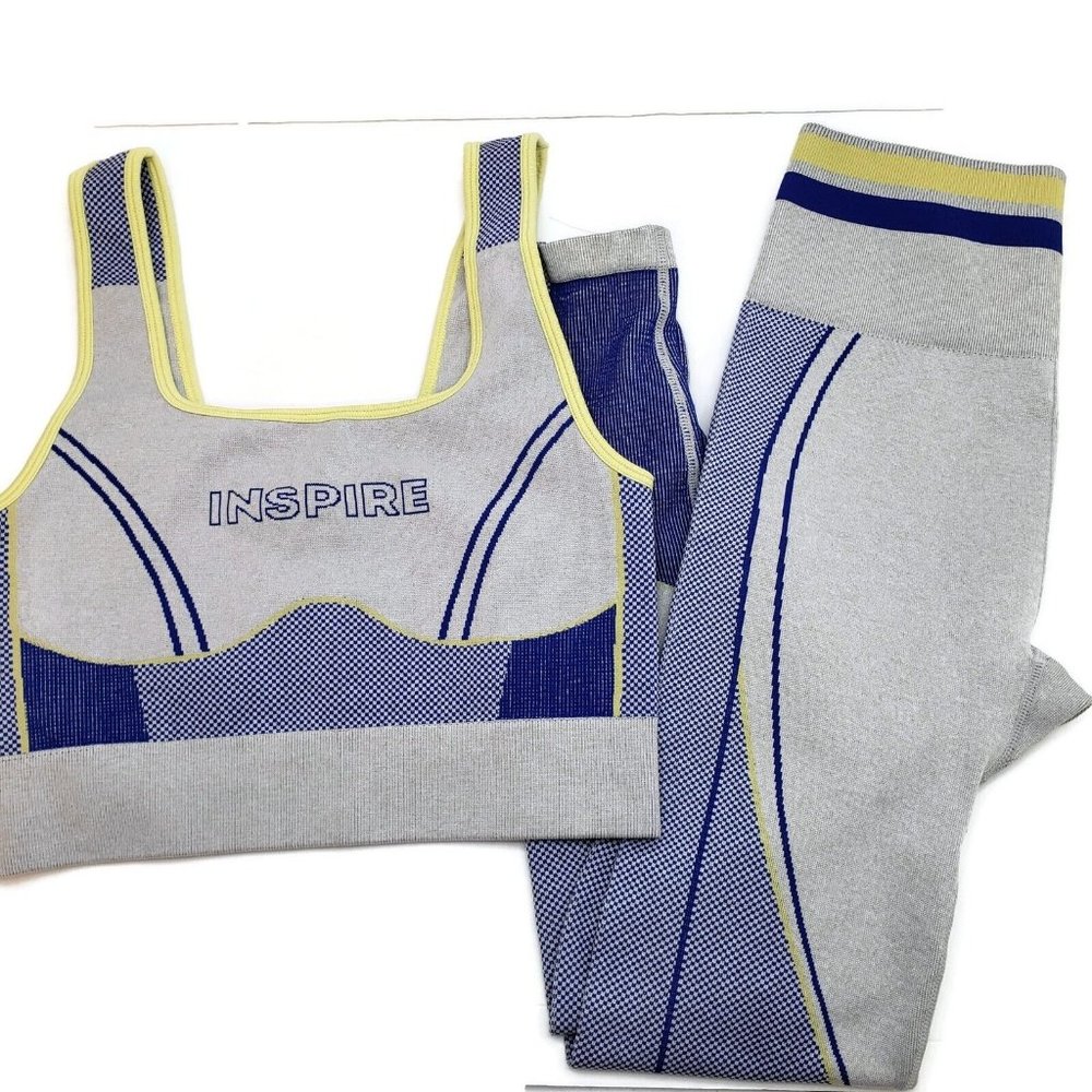 Fabletics Multicolor Sports Bra & Leggings Set Size XS/S Inspire Comfort Sporty